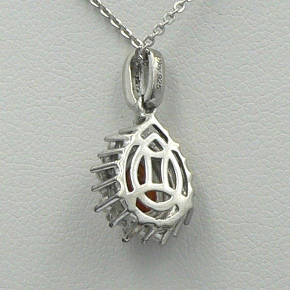 Genuine Natural Tanzania Tangerine Kyanite Pendant 20 inches - Picture 2 of 3